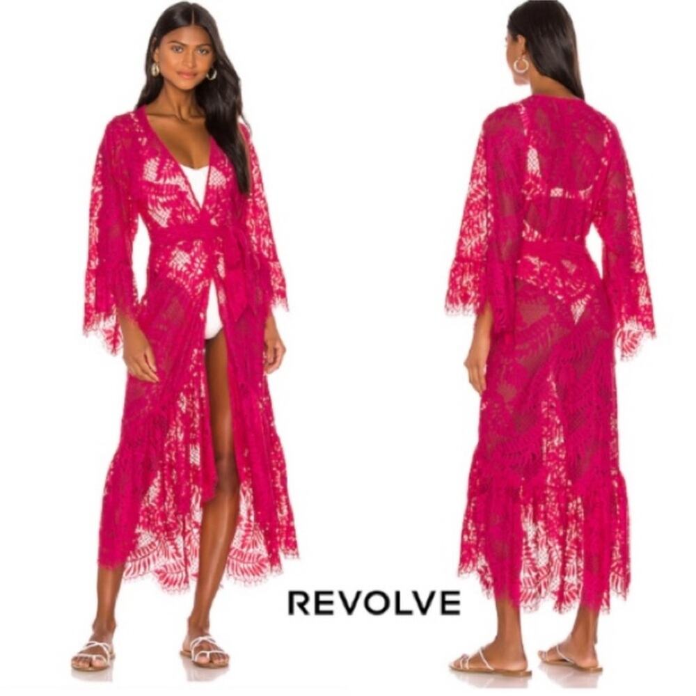 Lovers + Friends Duster Hit Pink Swimsuit Cover up